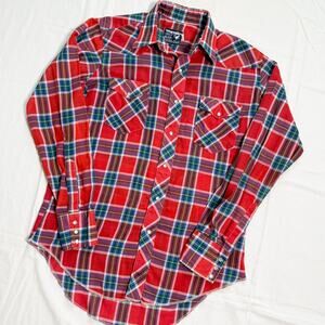 Vintage Wrangler Pearl Snap Cowboy Western Shirt - M